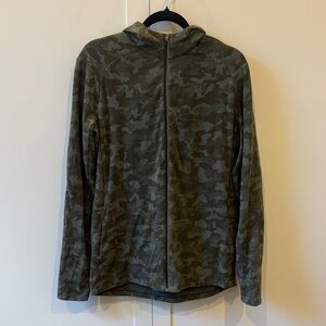 Lululemon Green Camo Zip-Up Hoodie
